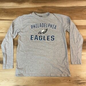Philadelphia Eagles Long Sleeve T Shirt Mens Large NFL Pro Line Fanatics Gray